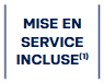 Mise en service incluse